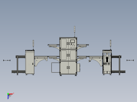 全自动ICT和FCT测试机总装图俯视缩略图