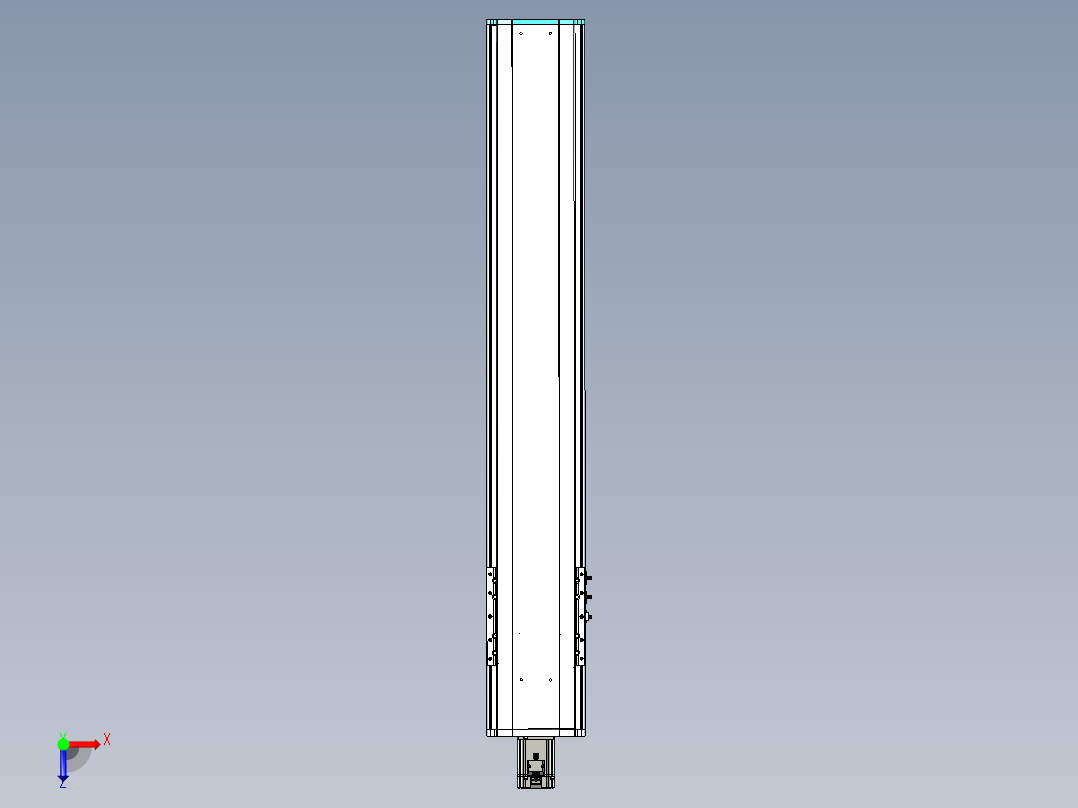 东锦丝杆传动-直线滑台模组DH210-C-L10-S1100-BC-P750W-C3俯视图