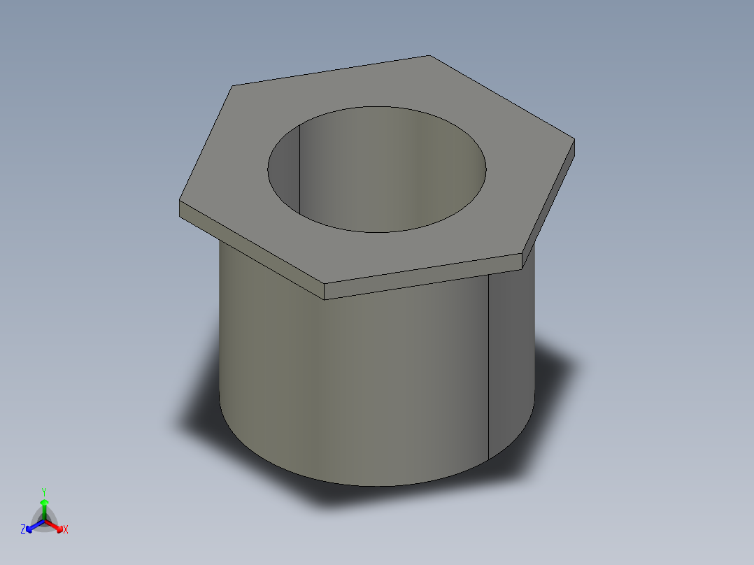 船舶管路系统SeaCor_ReducerBushing_SxSPIG_37J137211_1.5in x 1in正等轴测图