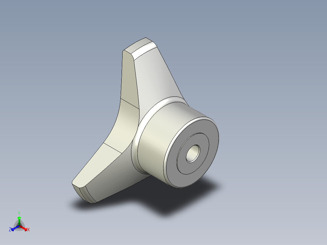 三瓣型把手VB.639-3D多系列多零件图纸模型主视图