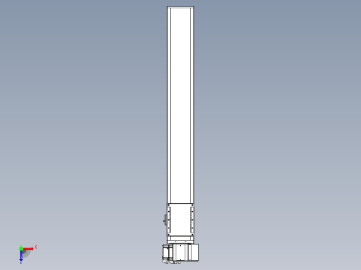 同步带全封闭直线模组TPA-HCB-105D-90-L700-RP-Y-P20-N3俯视缩略图