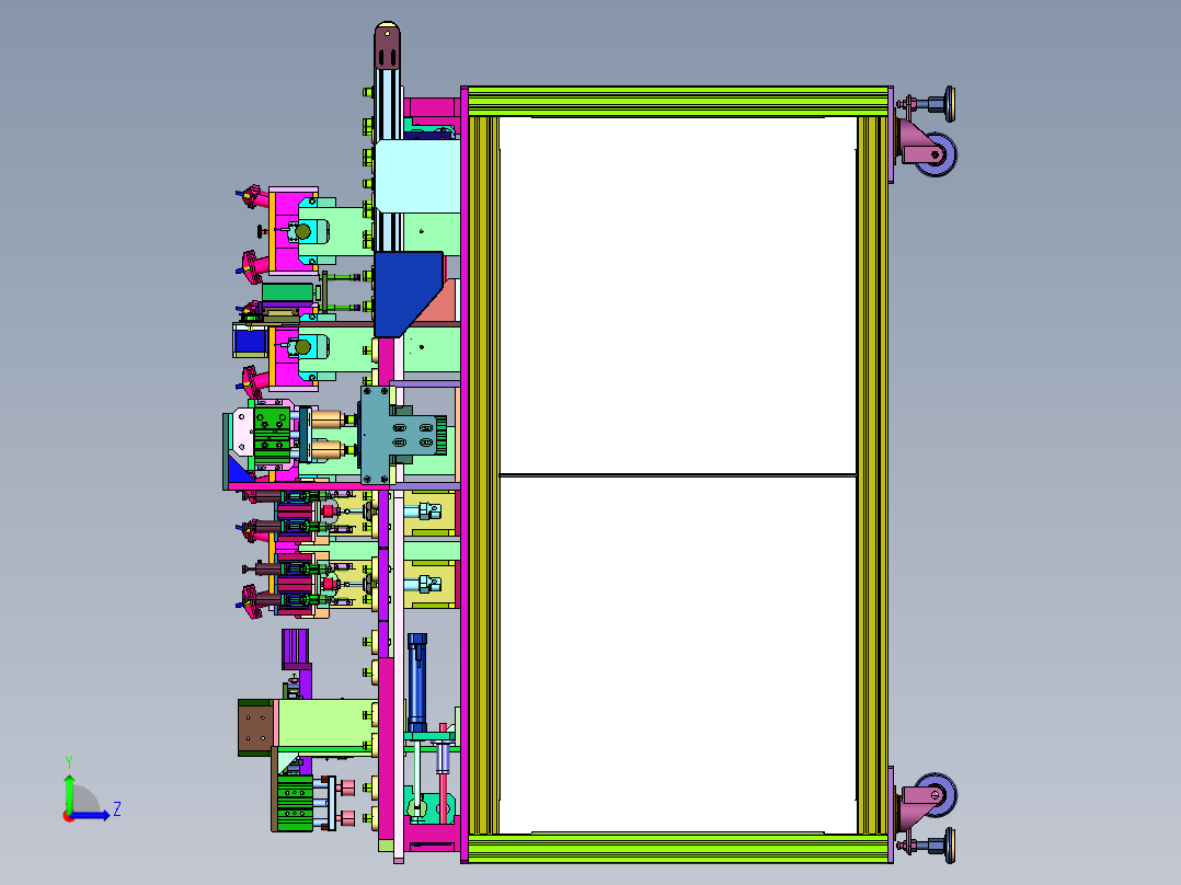 圆形扩音器涂胶产线左视图
