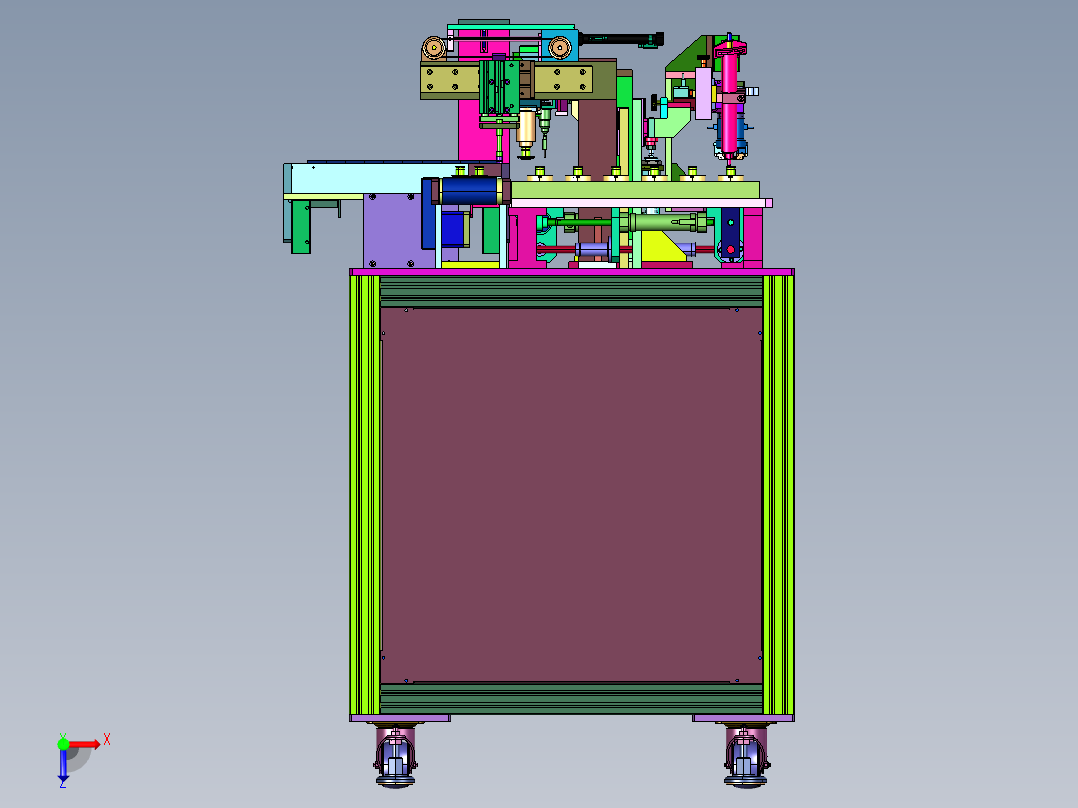 圆形扩音器涂胶产线俯视图