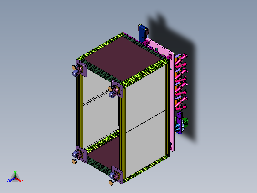 圆形扩音器涂胶产线正等轴测图