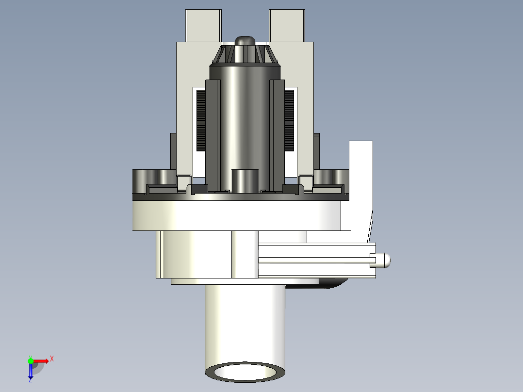 洗衣机泵俯视图