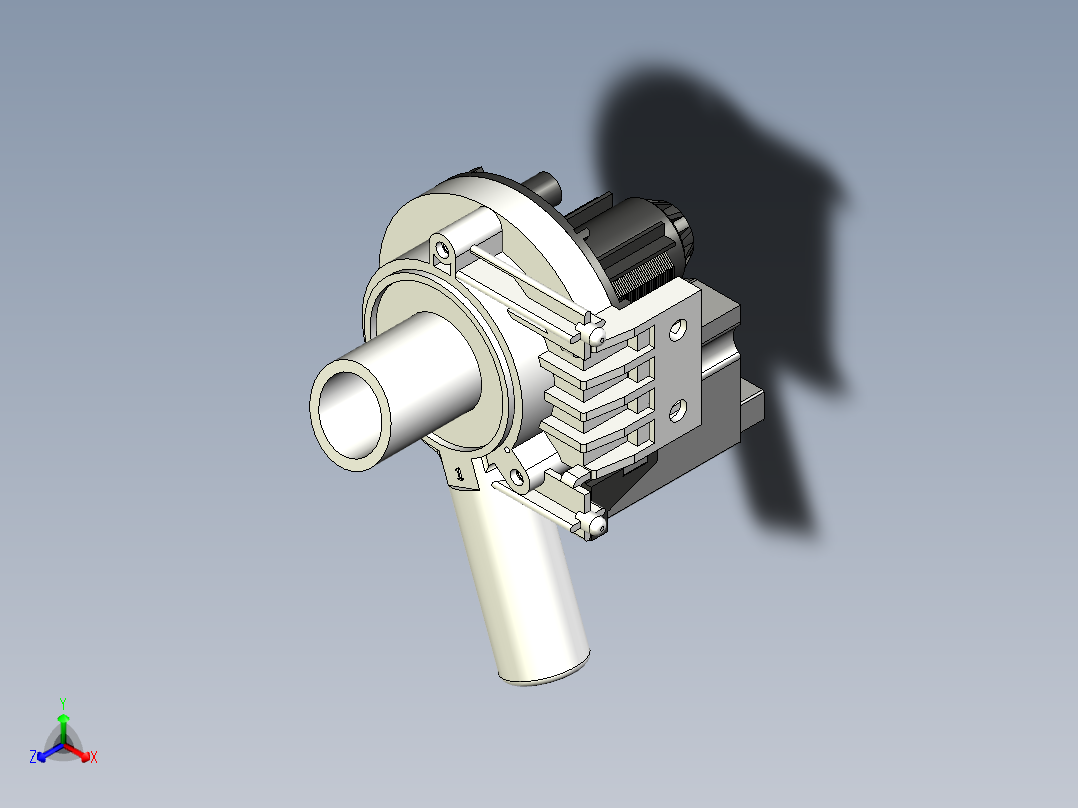洗衣机泵正等轴测图