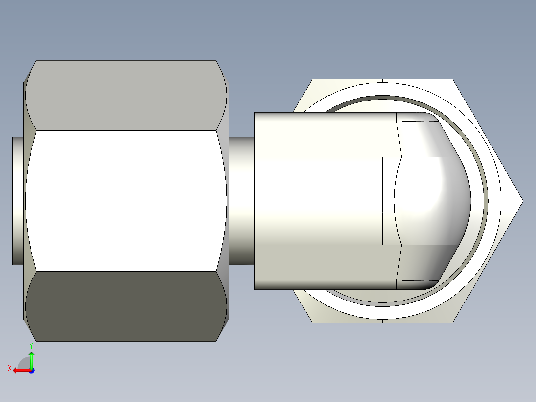 用螺母安装TN119-10L后视图