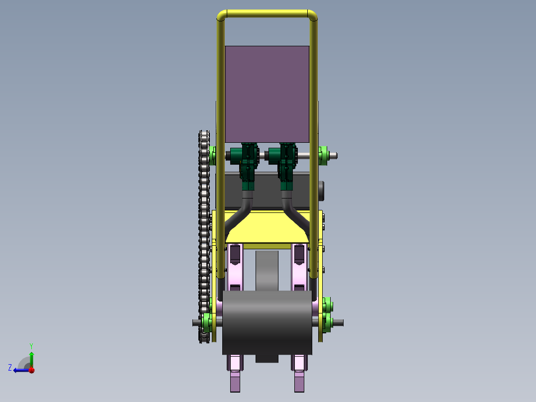 手推式施肥播种机 1556325右视图