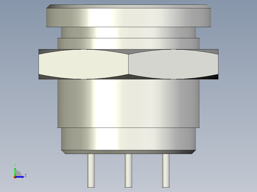 带LED的压电开关ONPOW PS193P10Y01R12L左视图