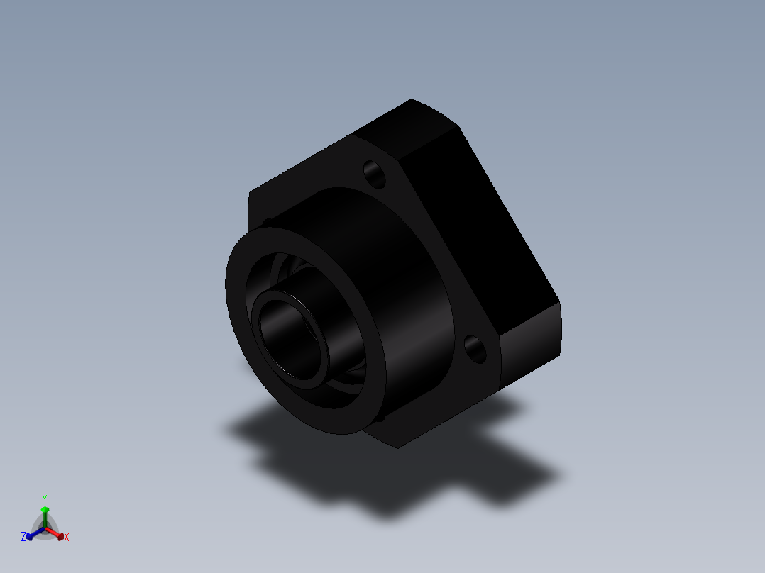 丝杆固定侧LEB01-15正等轴测图