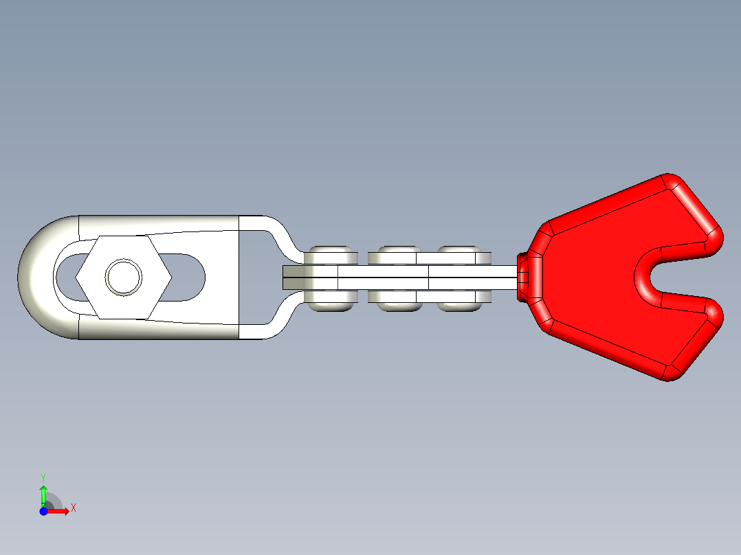 水平式夾鉗SSP(G)-3D多系列多零件图纸模型前视图
