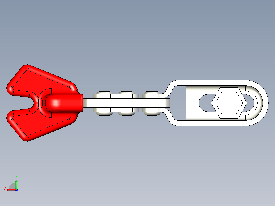 水平式夾鉗SSP(G)-3D多系列多零件图纸模型后视图