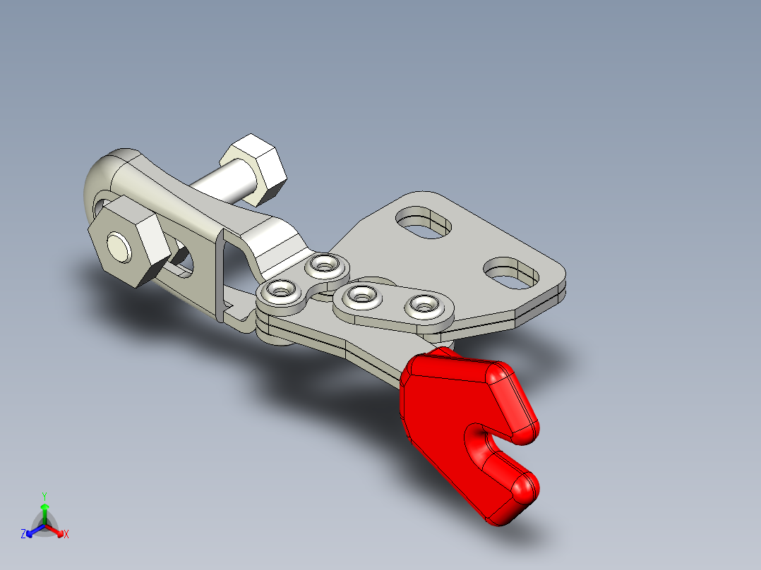 水平式夾鉗SSP(G)-3D多系列多零件图纸模型正等轴测图