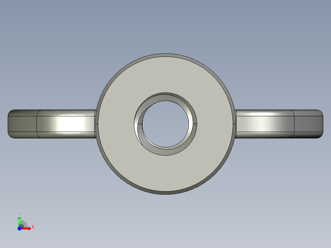 WING NUT 0.25in-20 Thread size 9-16in Base Diameter.STEP前视图