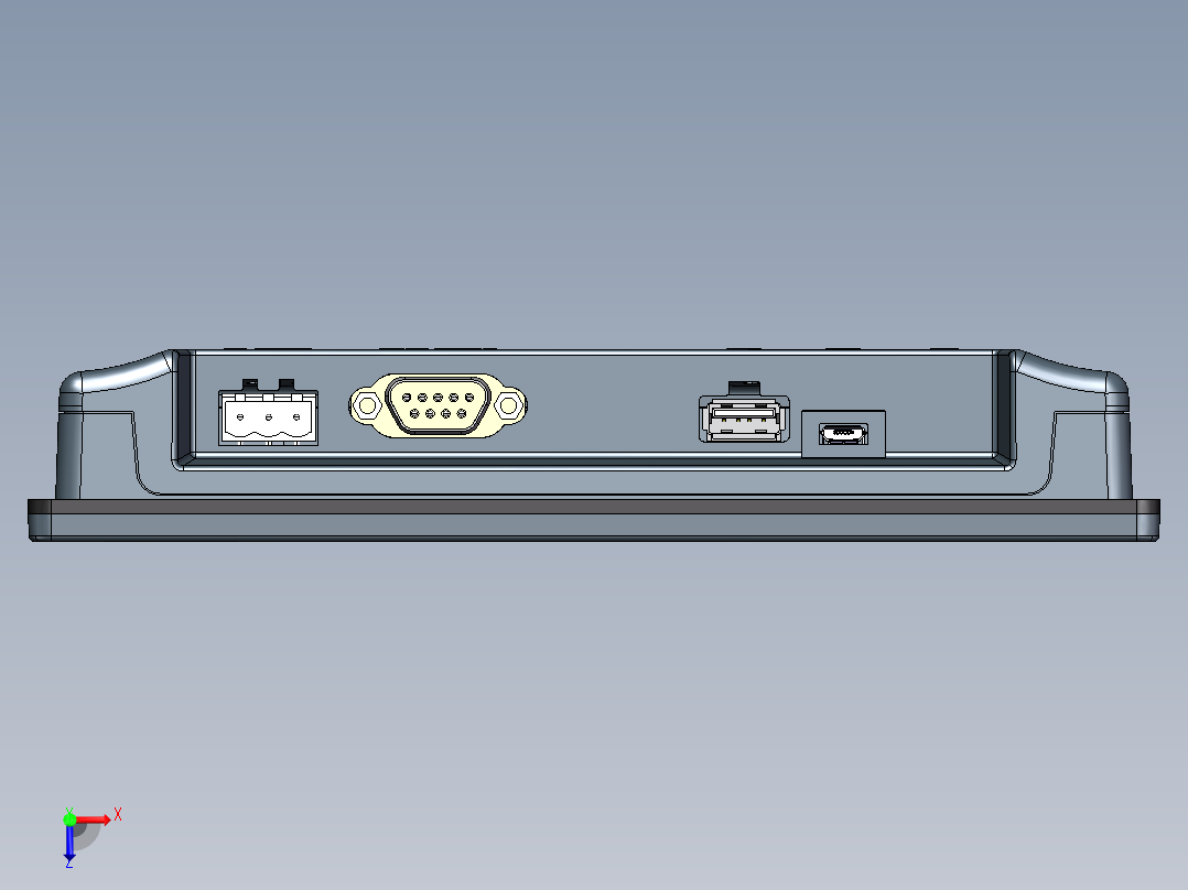 威伦触摸屏俯视图