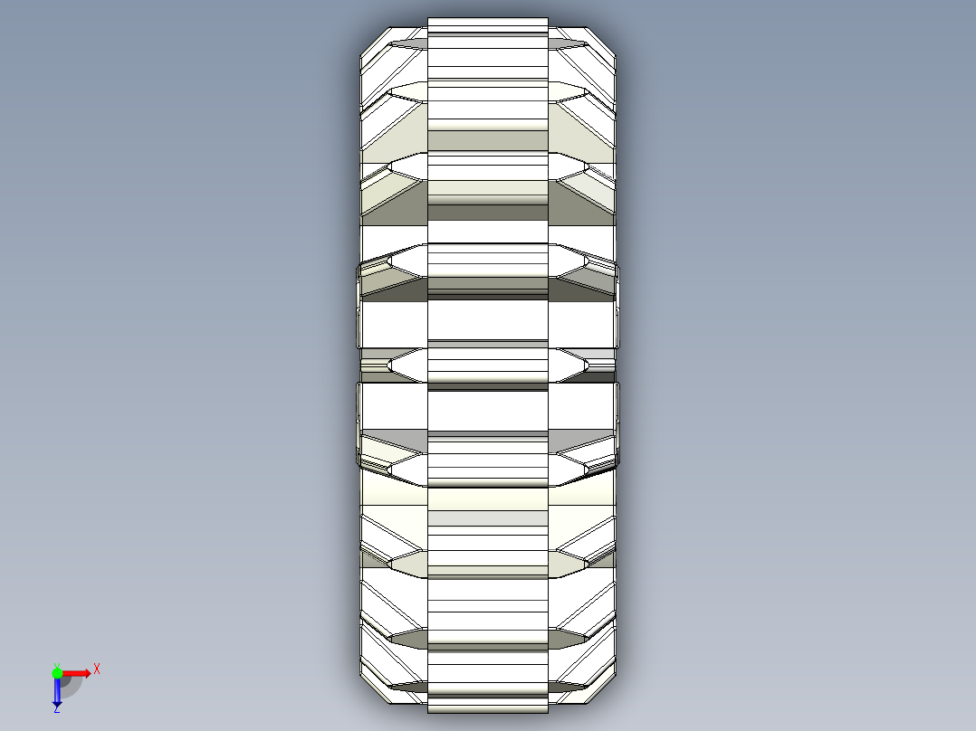 32269 White Technic Gear 20 Tooth Double Bevel.STEP俯视图
