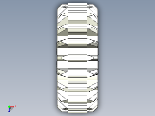 32269 White Technic Gear 20 Tooth Double Bevel.STEP俯视缩略图