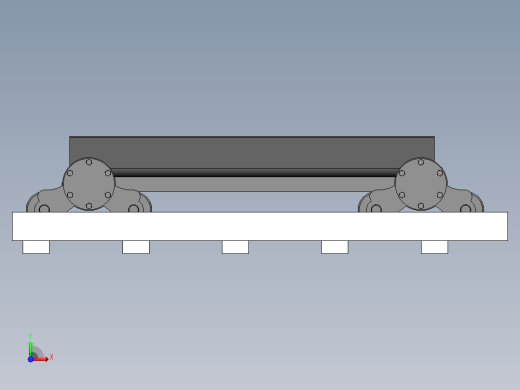 有轨装车机机行走机构设计分析 （论文 三维 二维图）前视缩略图