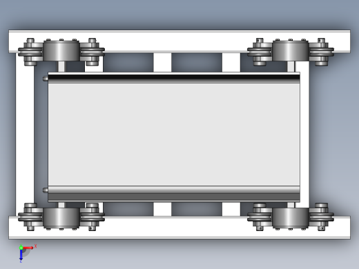 有轨装车机机行走机构设计分析 （论文 三维 二维图）俯视缩略图