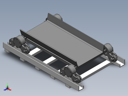 有轨装车机机行走机构设计分析 （论文 三维 二维图）正等轴测缩略图