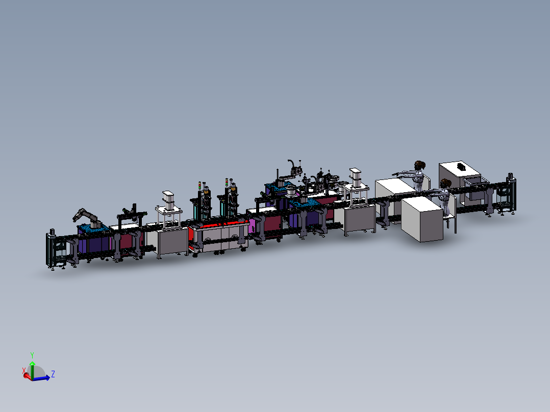 挂烫机锅炉柔性生产线（sw22可编辑+工程图+bom）