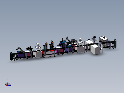 挂烫机锅炉柔性生产线（sw22可编辑+工程图+bom）