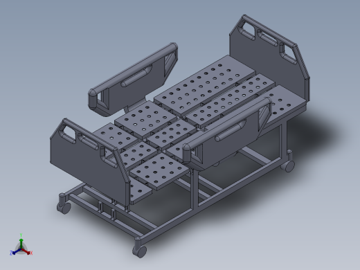 多功能医用护理床（sw20可编辑+cad+说明书）