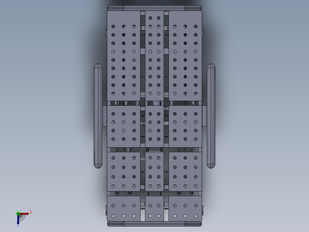 多功能医用护理床（sw20可编辑+cad+说明书）俯视图
