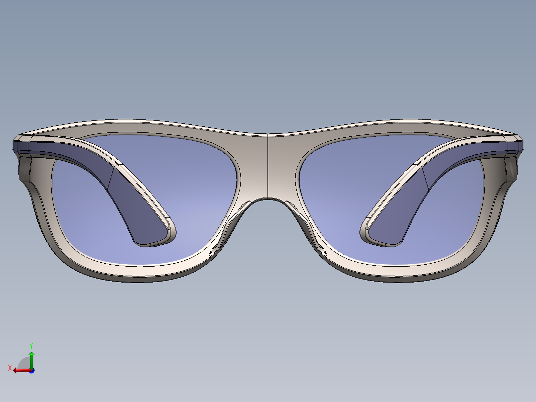 墨镜眼镜后视图