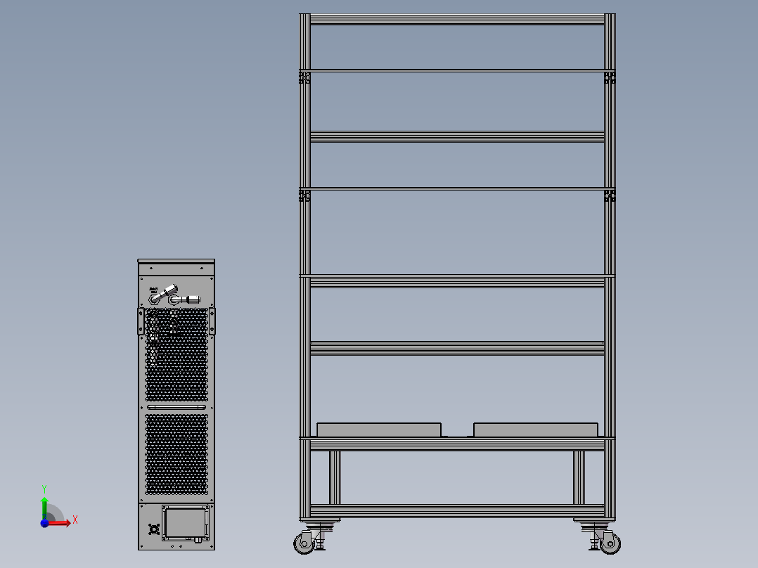 芯片测试机台管路20240422前视图