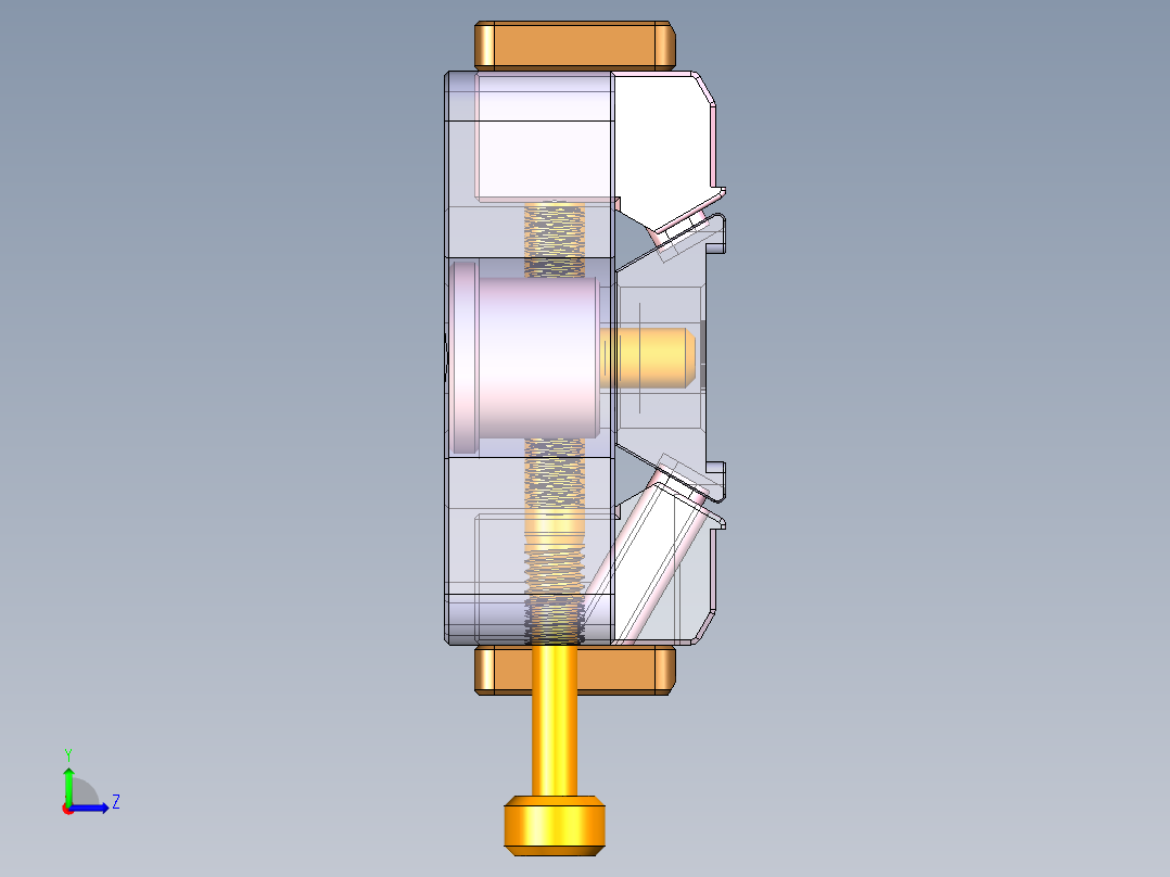 MSA-CNC2小件CNC工装夹具三维模型-快换-190511左视图