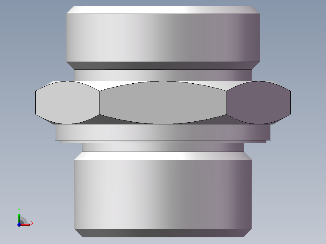 公制螺纹ED密封、1CM-36-33WD前视图