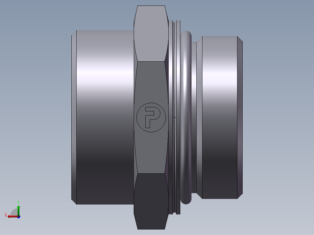 公制螺纹O圈密封、1CH-45-42后视图