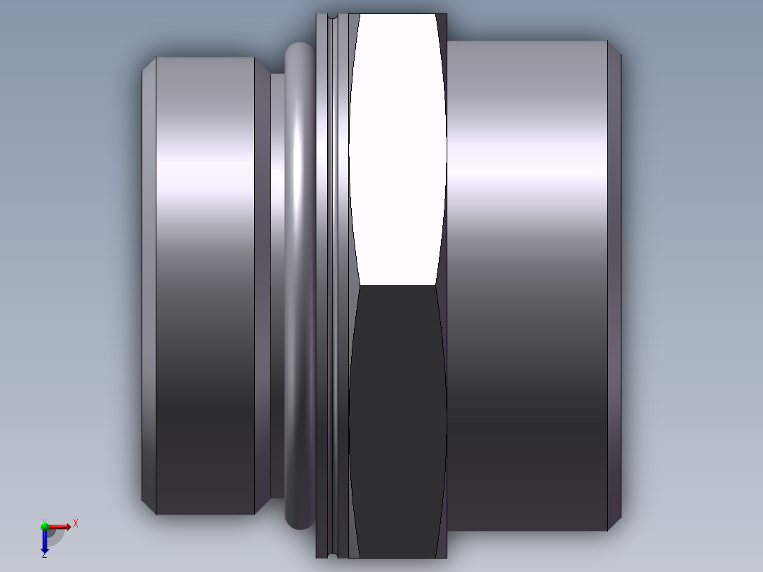 公制螺纹O圈密封、1CH-45-42俯视图