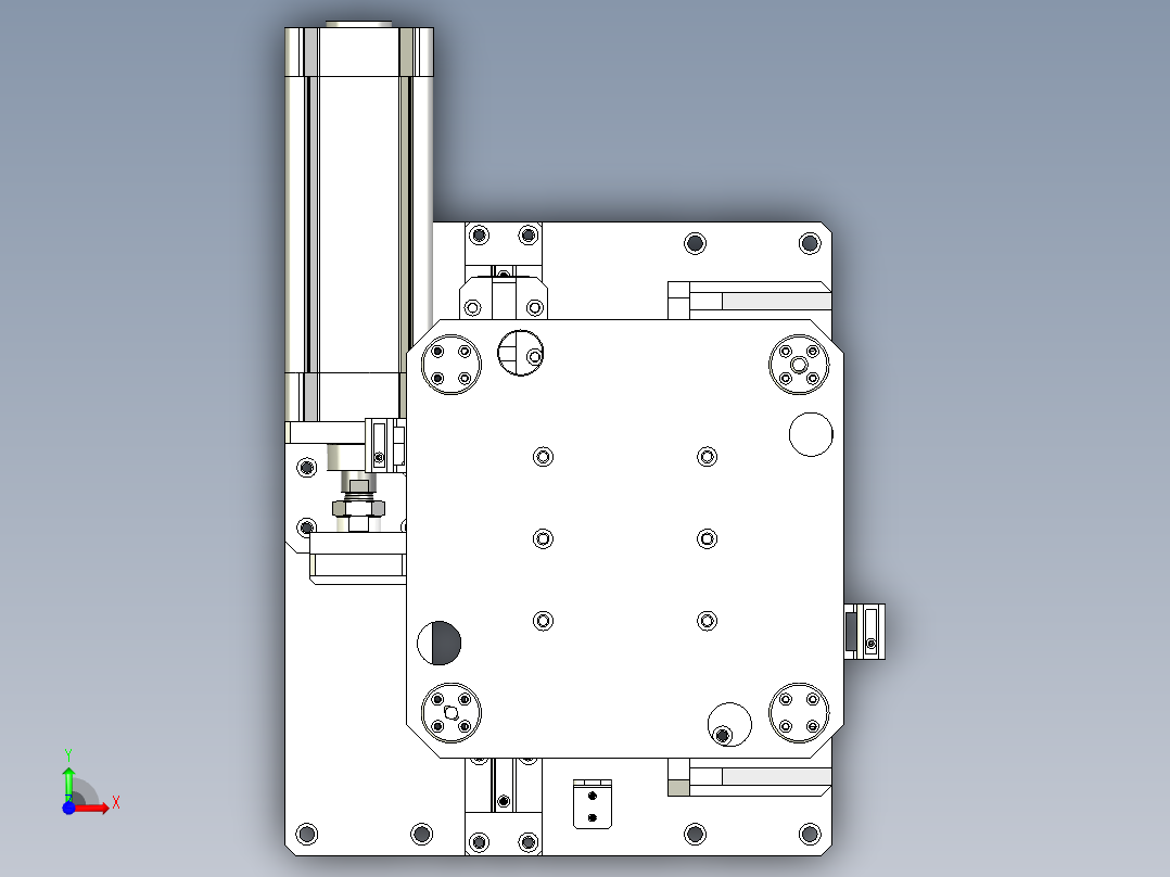 举升定位机构前视图