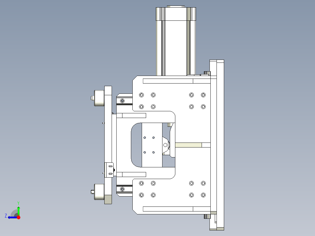 举升定位机构右视图