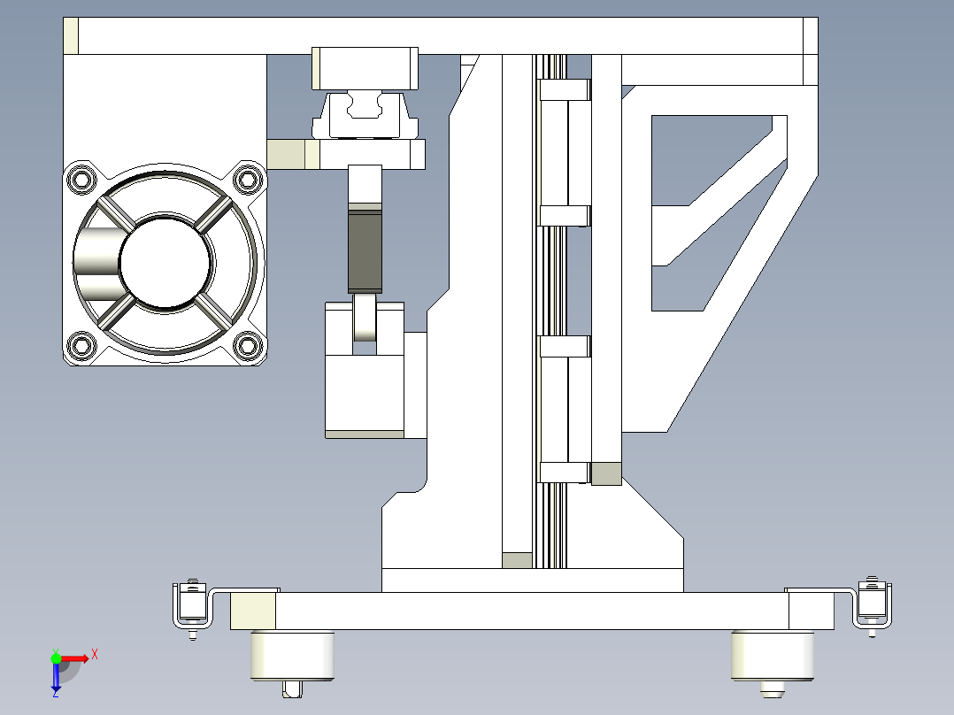 举升定位机构俯视图