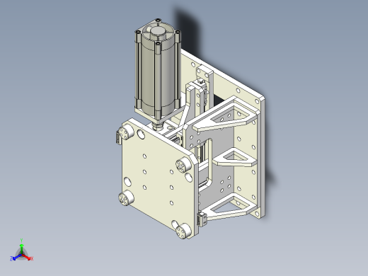 举升定位机构正等轴测缩略图