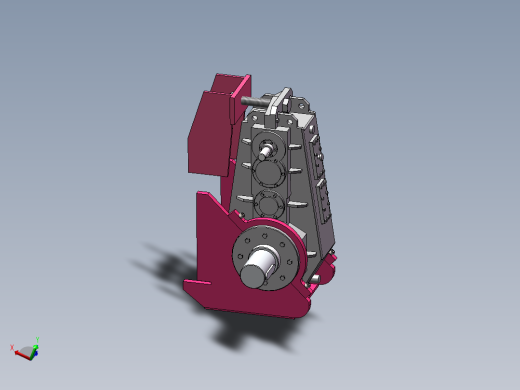 起重机中硬齿面减速机QY3S180 固定支座