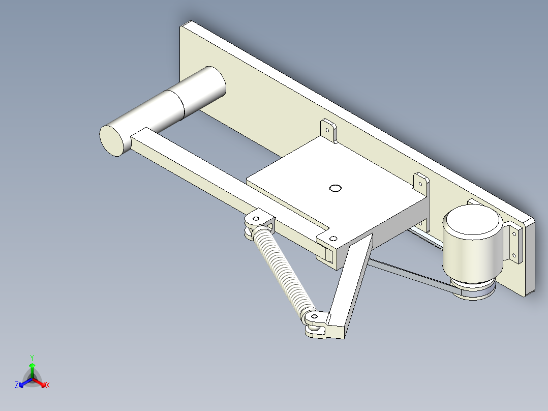 凸轮弹簧锤正等轴测图