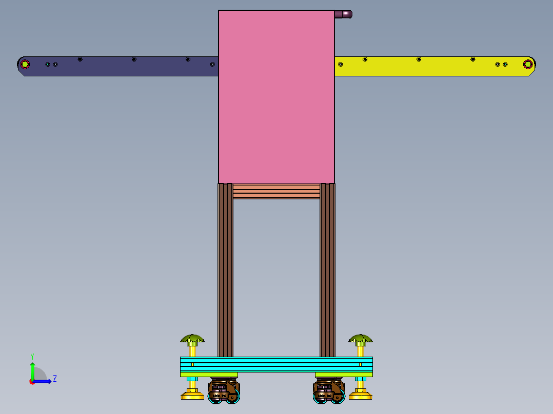 玻璃加工平板清洗机左视图