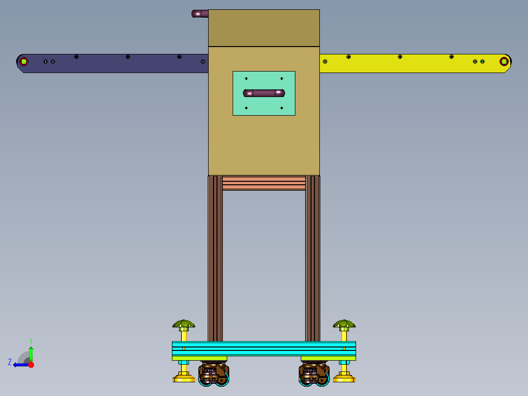 玻璃加工平板清洗机右视图