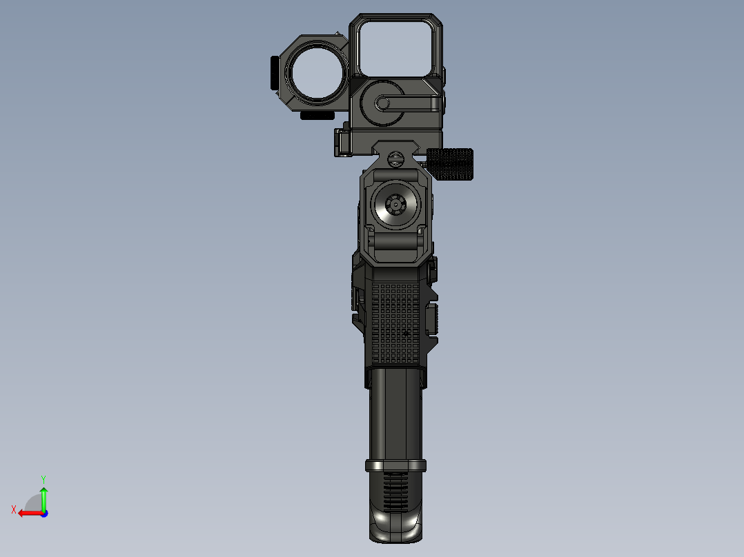 手枪左轮冲锋枪老式狙击步枪设计3D图纸veles-ii-g-1 3 STP后视图