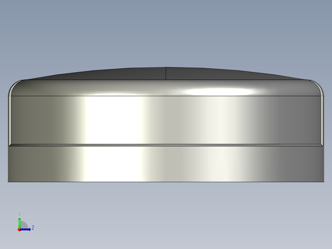 螺纹管圆管帽 DN100左视图