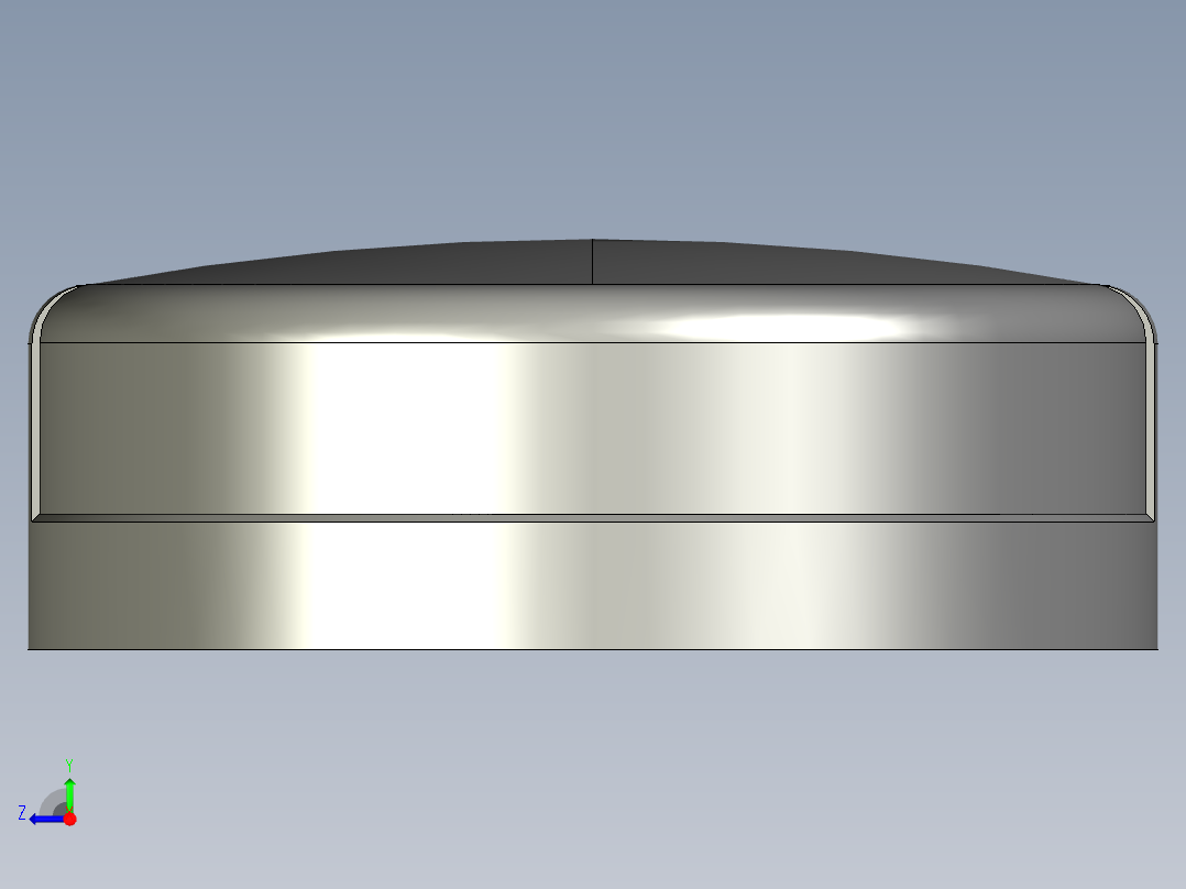 螺纹管圆管帽 DN100右视图