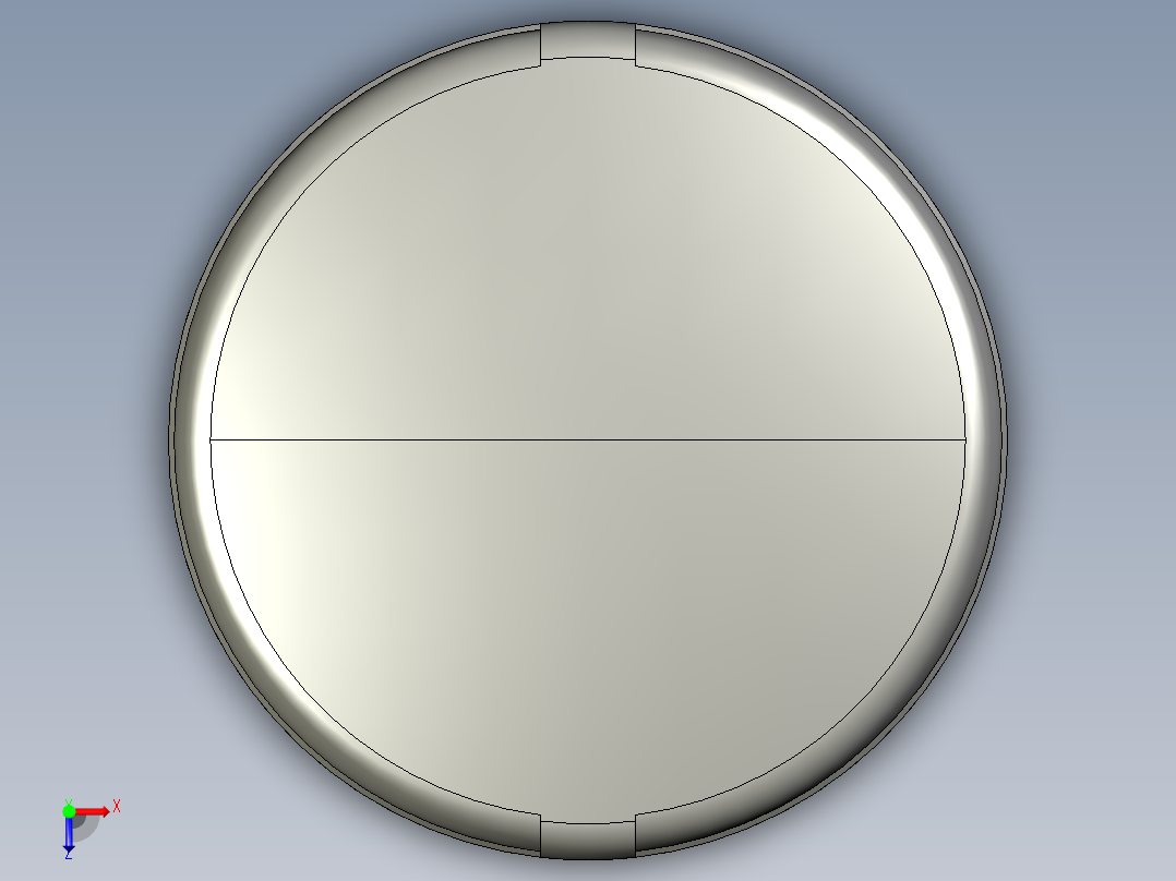 螺纹管圆管帽 DN100俯视图