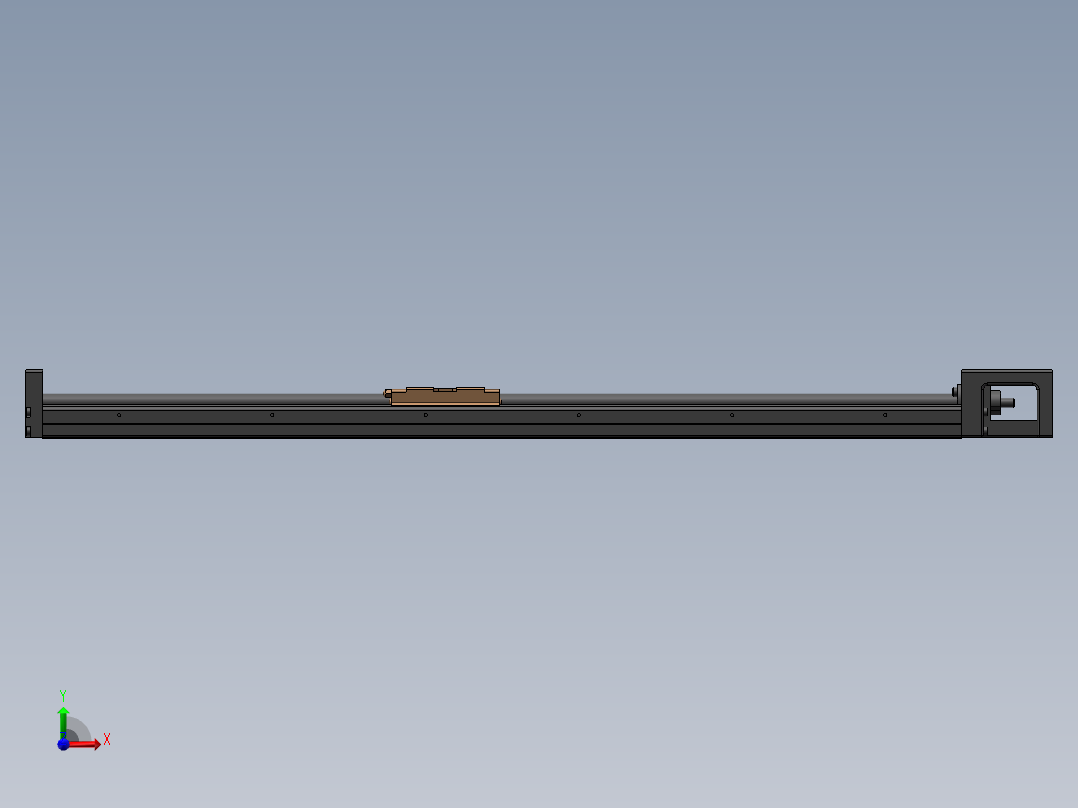 丝杆模组 上银 KK6010P-600A1-F0前视图