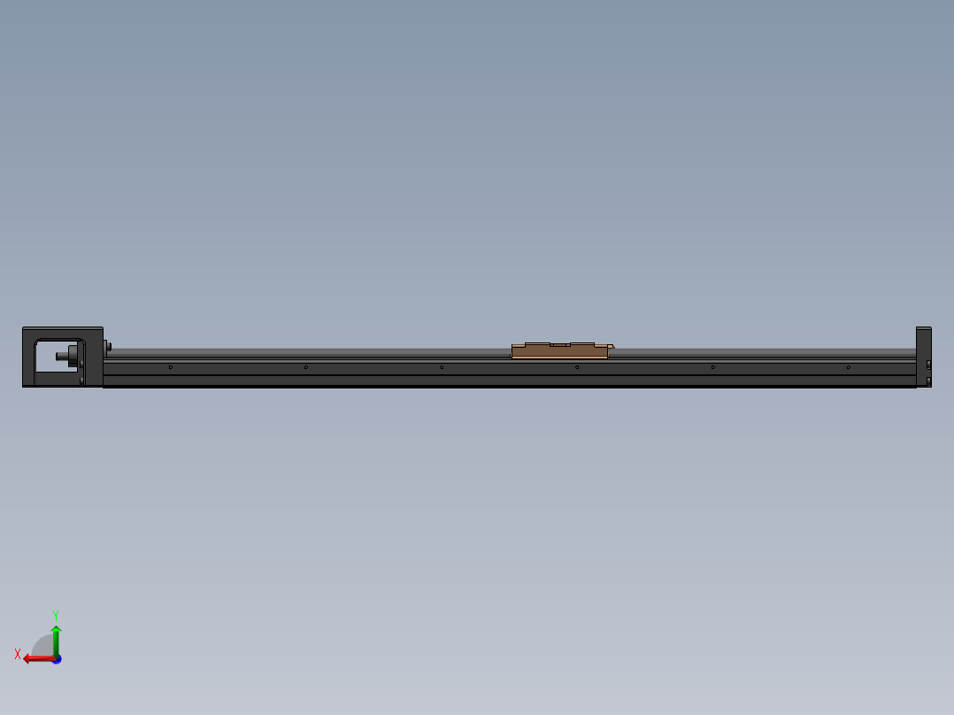 丝杆模组 上银 KK6010P-600A1-F0后视图