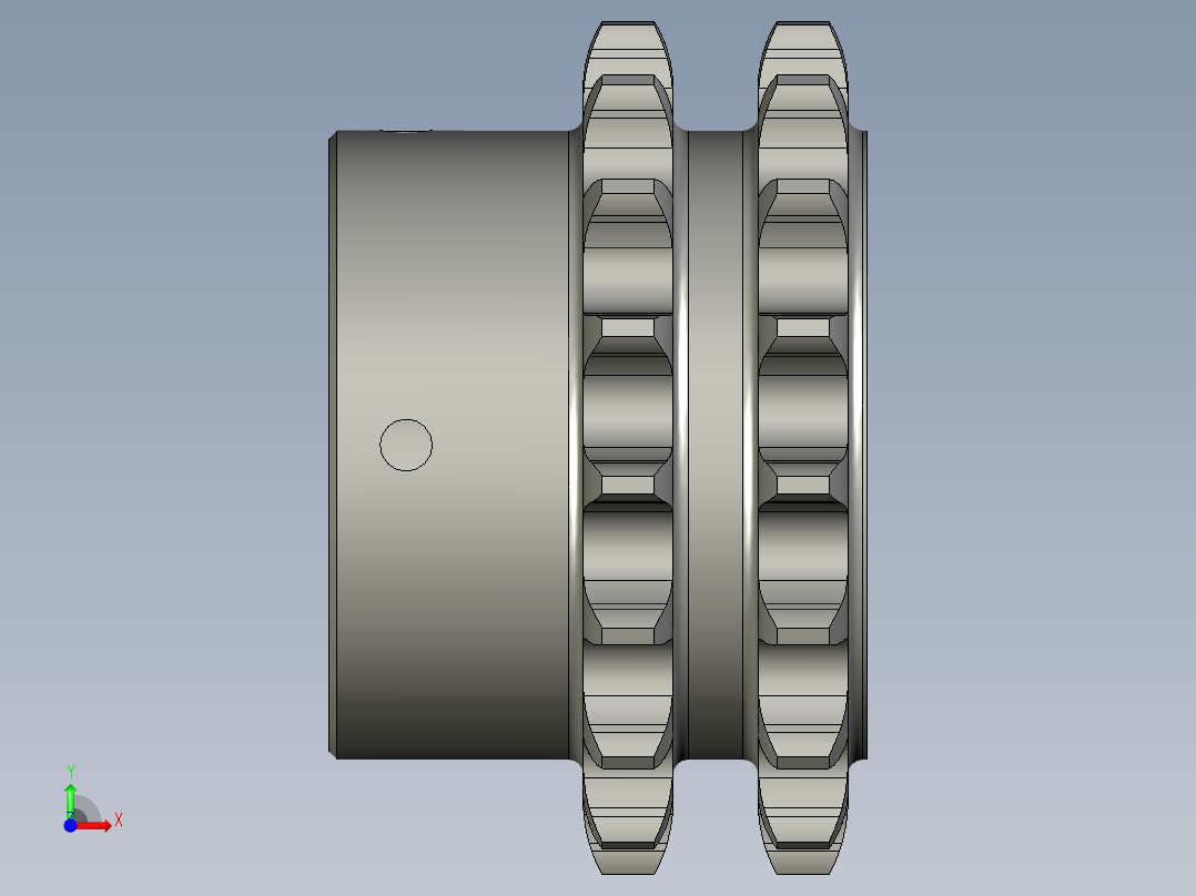 ZDSB-04-09主动链轮12A-2-17Z前视图