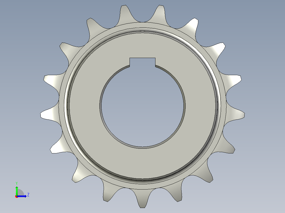 ZDSB-04-09主动链轮12A-2-17Z左视图